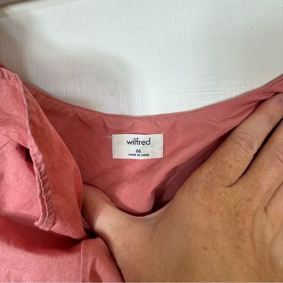 Aritzia Wilfred Sandrine Ruffle Poplin Cotton Crop Top - Picture 7 of 8